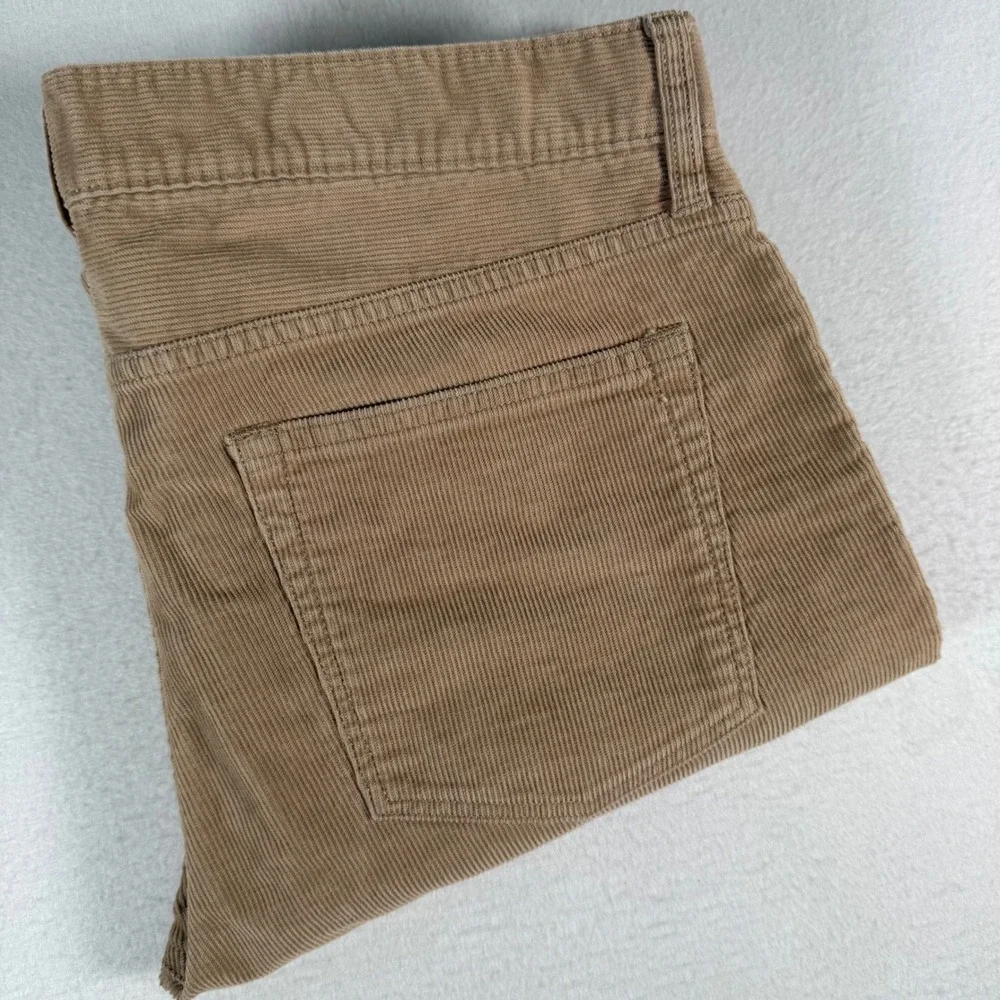 J.Crew 484 Slim Fit Pants Mens 32x34 Tan Cotton Corduroy Preppy Classic Trousers